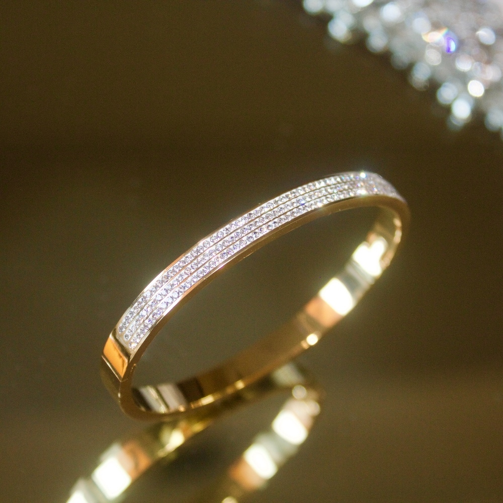 14kt gold plated Pave Fashion Jewelery Bracelet - Picture 2 of 3